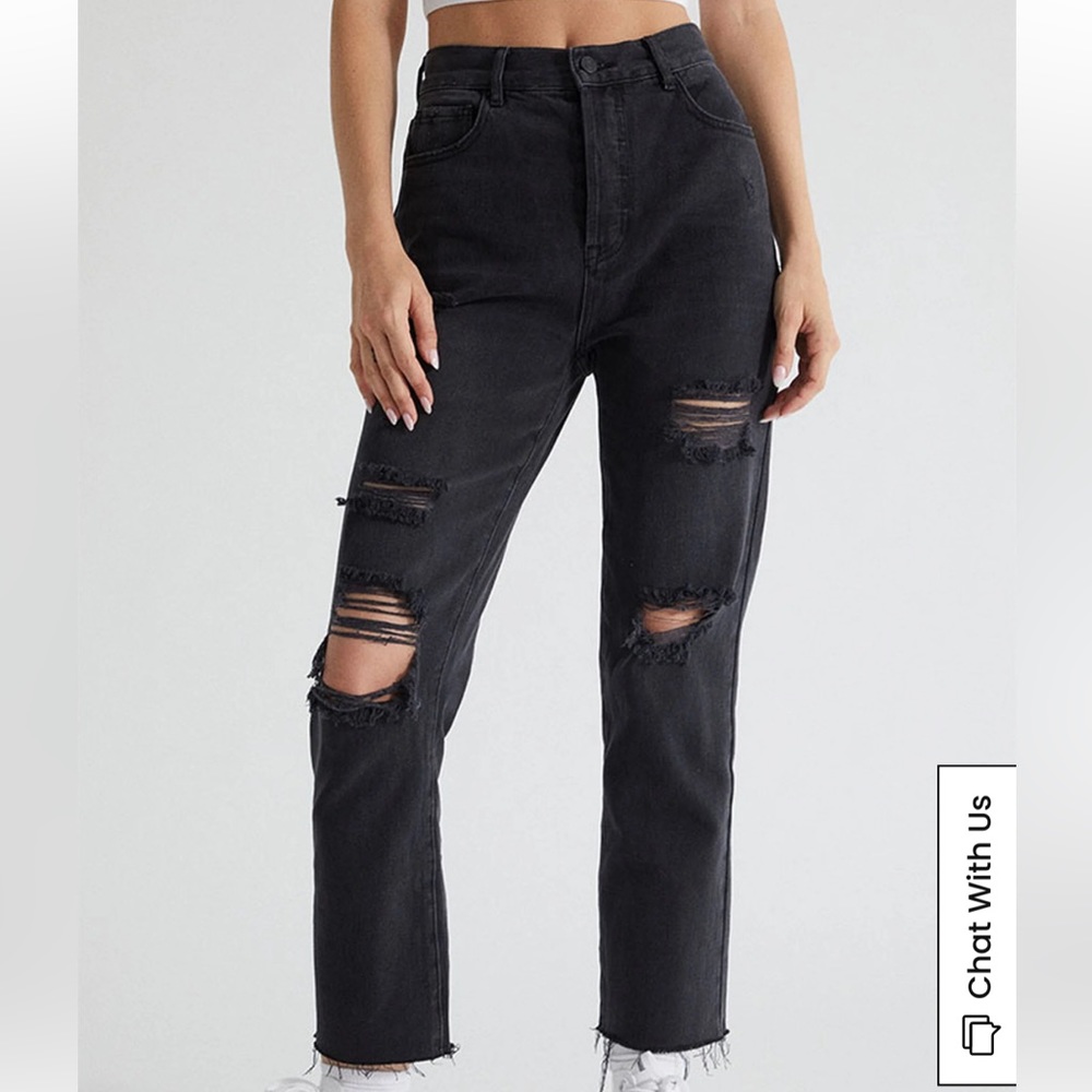 PacSun Black High Waisted Straight Leg Jeans